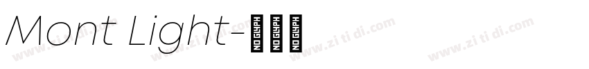 Mont Light字体转换